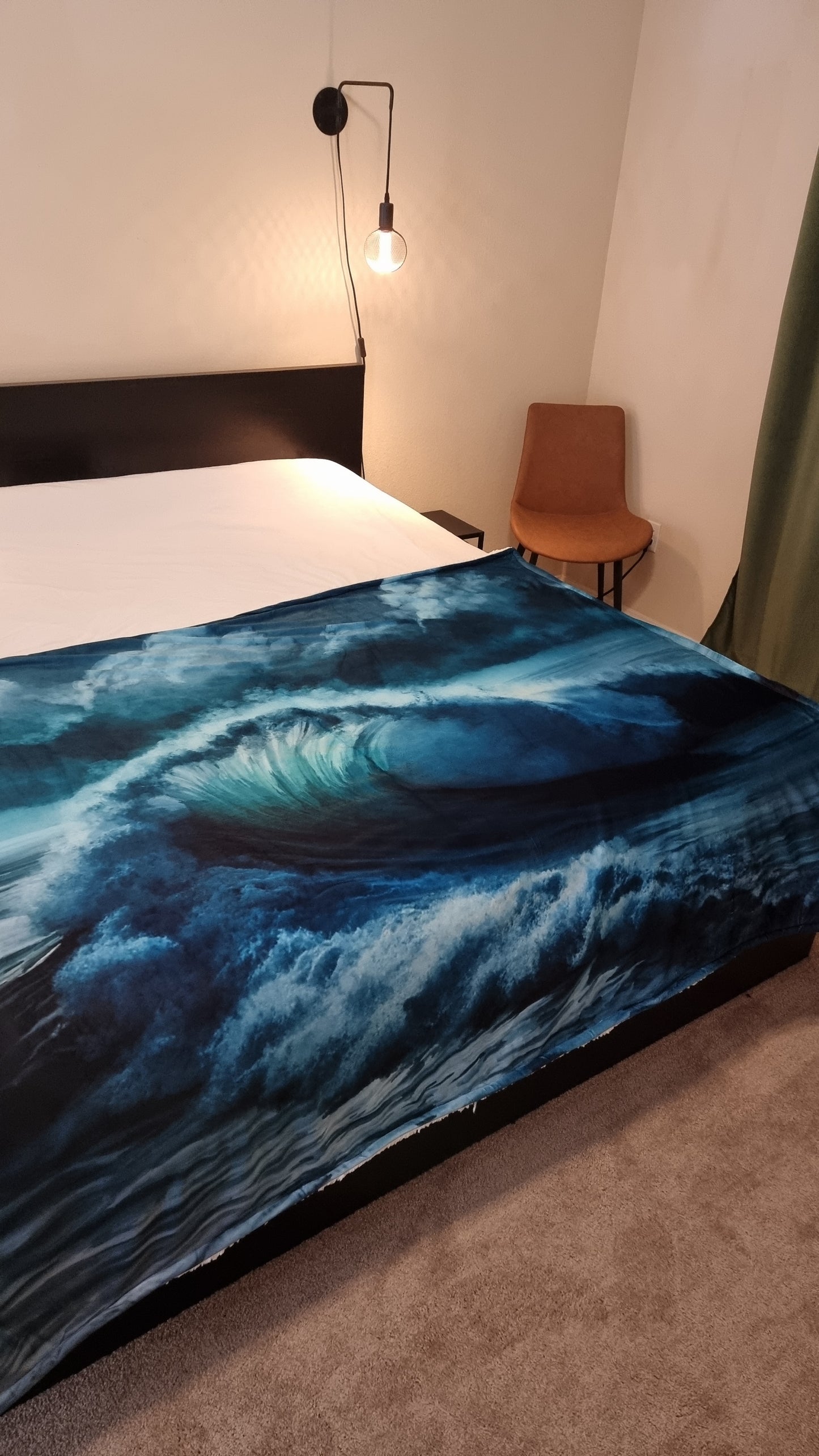 Wave Sherpa Throw Blanket