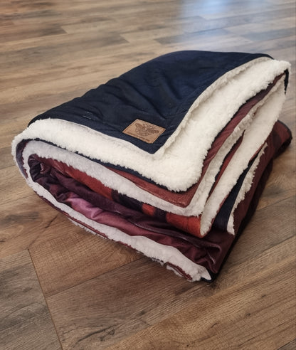 Red Velvet Sherpa Throw Blanket