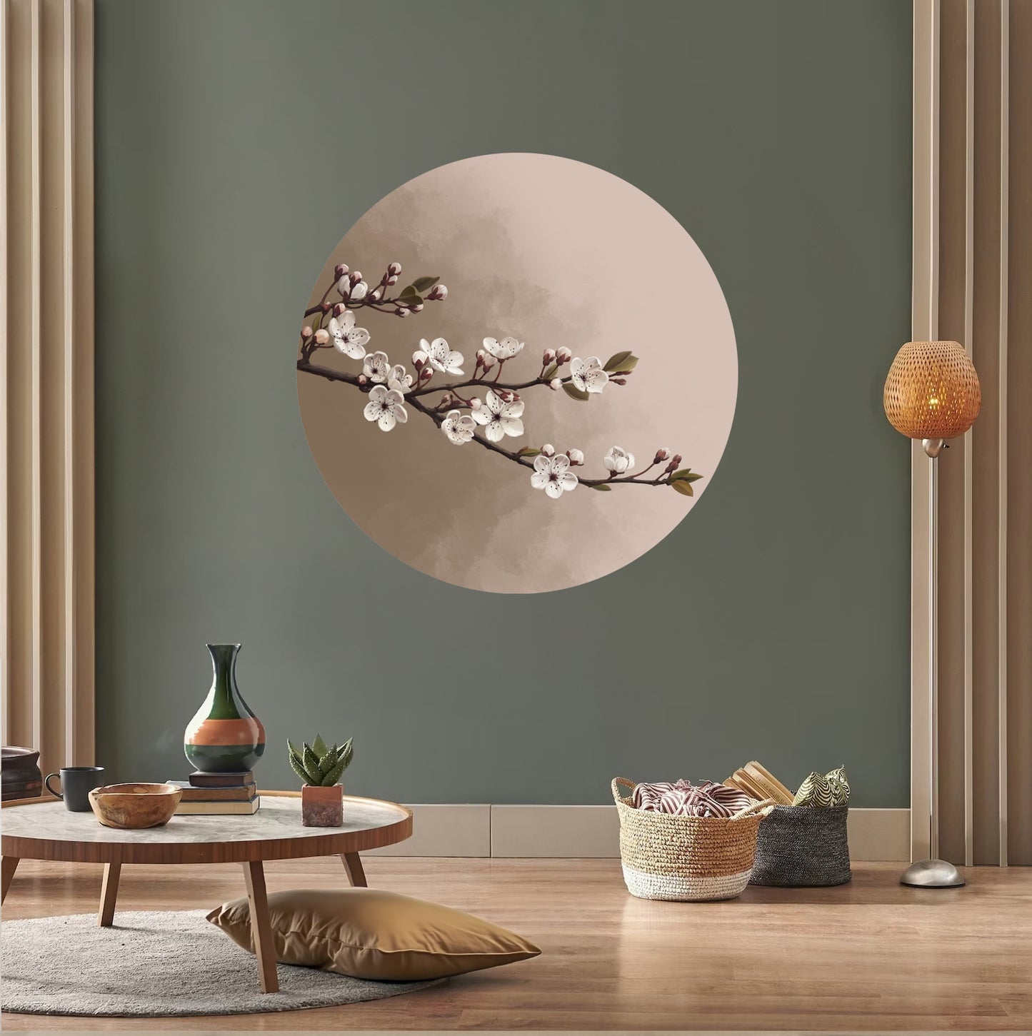 Bloom Round Wall Art Sticker